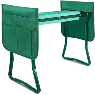 Foto 1 | Reclinatorio Y Asiento De Jardín Ipower, Plegable, Con Bolsas Para Herramientas, Color Verde - Venta Internacional.