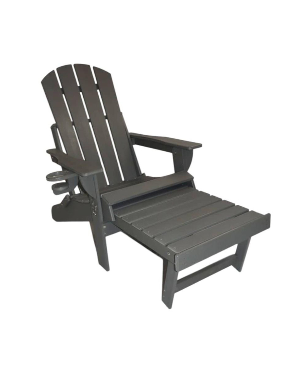 Foto 2 pulgar | Silla Adirondack Plegable Para Exteriores Freya Color Gris