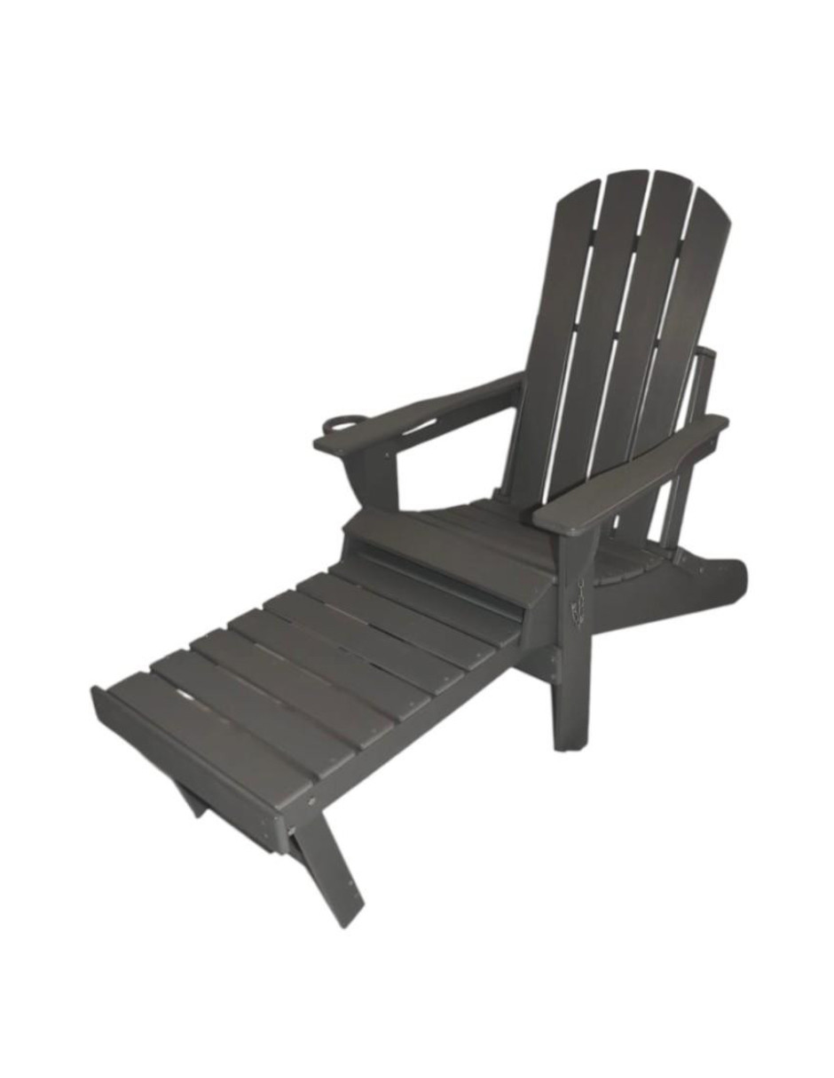 Foto 4 pulgar | Silla Adirondack Plegable Para Exteriores Freya Color Gris