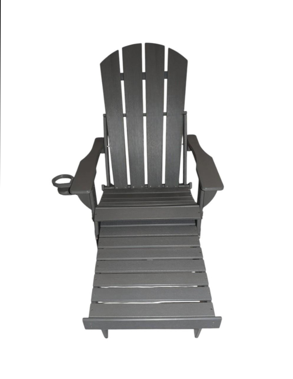 Foto 5 pulgar | Silla Adirondack Plegable Para Exteriores Freya Color Gris