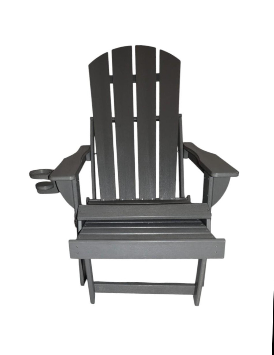 Foto 6 pulgar | Silla Adirondack Plegable Para Exteriores Freya Color Gris