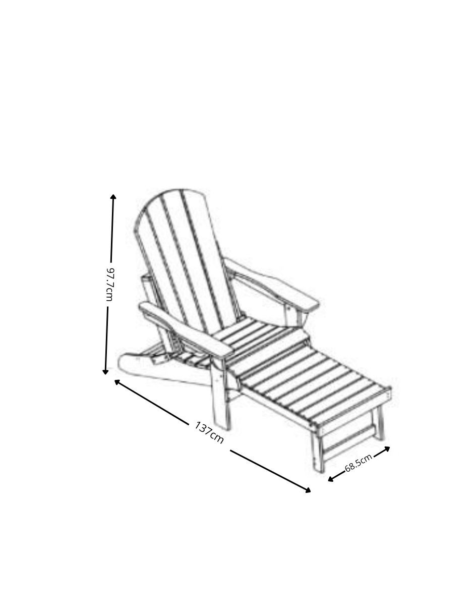 Foto 7 pulgar | Silla Adirondack Plegable Para Exteriores Freya Color Gris