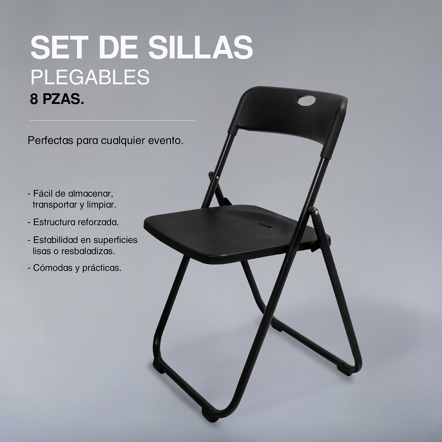 Foto 7 pulgar | Silla Plegable 8 Piezas