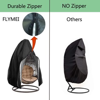 Foto 2 | Funda Para Silla Patio Egg Flymei, Impermeable, 75 X 45 Cm, Color Negro, 1 Paquete - Venta Internacional.