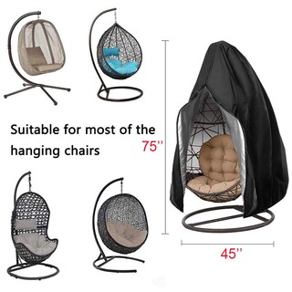 Foto 7 | Funda Para Silla Patio Egg Flymei, Impermeable, 75 X 45 Cm, Color Negro, 1 Paquete - Venta Internacional.