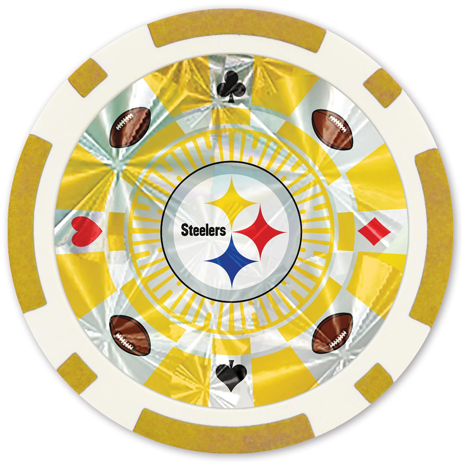 Foto 3 pulgar | Fichas De Póker Masterpieces Casino Nfl Pittsburgh Steelers X20 - Venta Internacional.