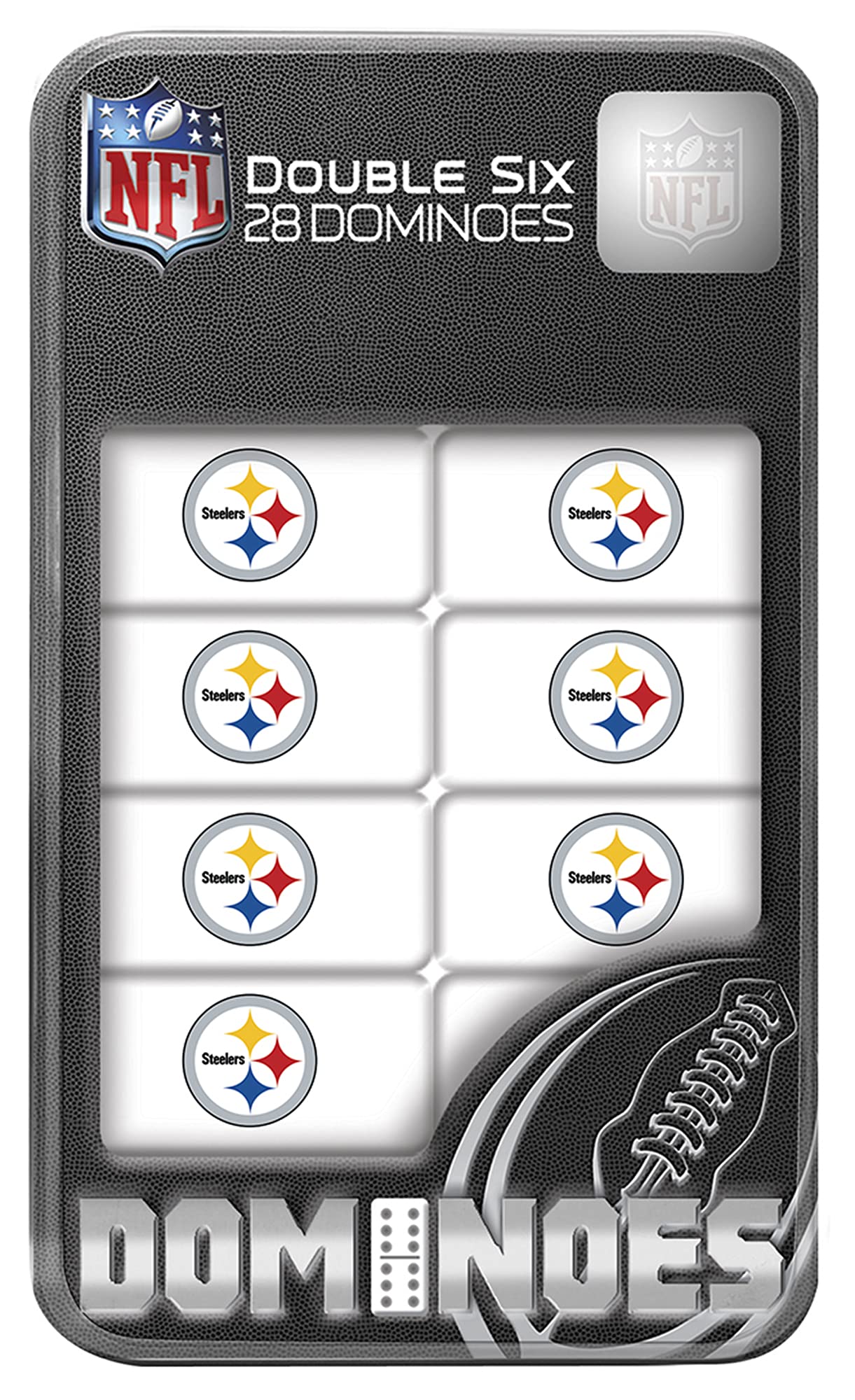 Juego De Dominó Masterpieces Nfl Pittsburgh Steelers 28 Piezas - Venta Internacional.