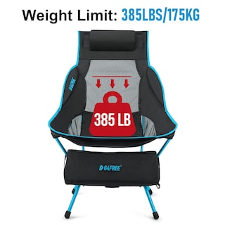 Foto 3 | Silla De Campamento G4free Plegable Con Respaldo Alto, Ligera, Azul, 175 Kg - Venta Internacional.