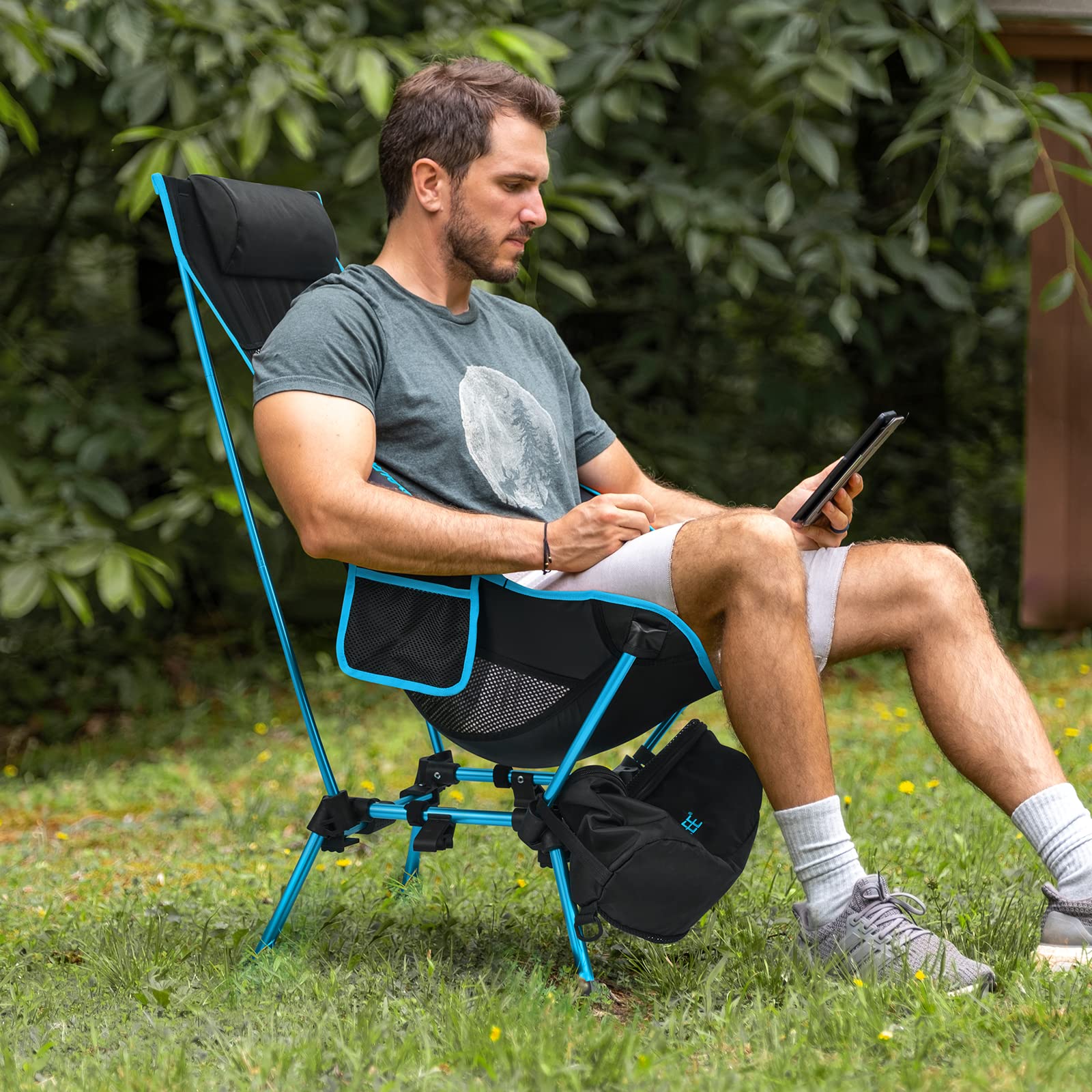 Foto 8 pulgar | Silla De Campamento G4free Plegable Con Respaldo Alto, Ligera, Azul, 175 Kg - Venta Internacional.