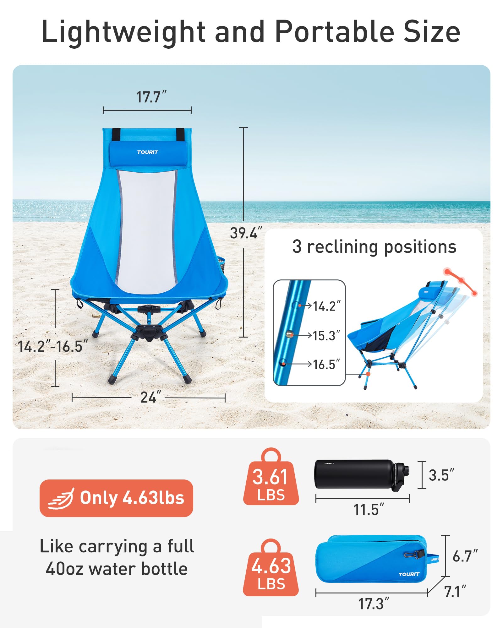 Foto 4 pulgar | Mochila De Camping Tourit Con Respaldo Alto De 380 Kg  Color Negro - Venta Internacional.