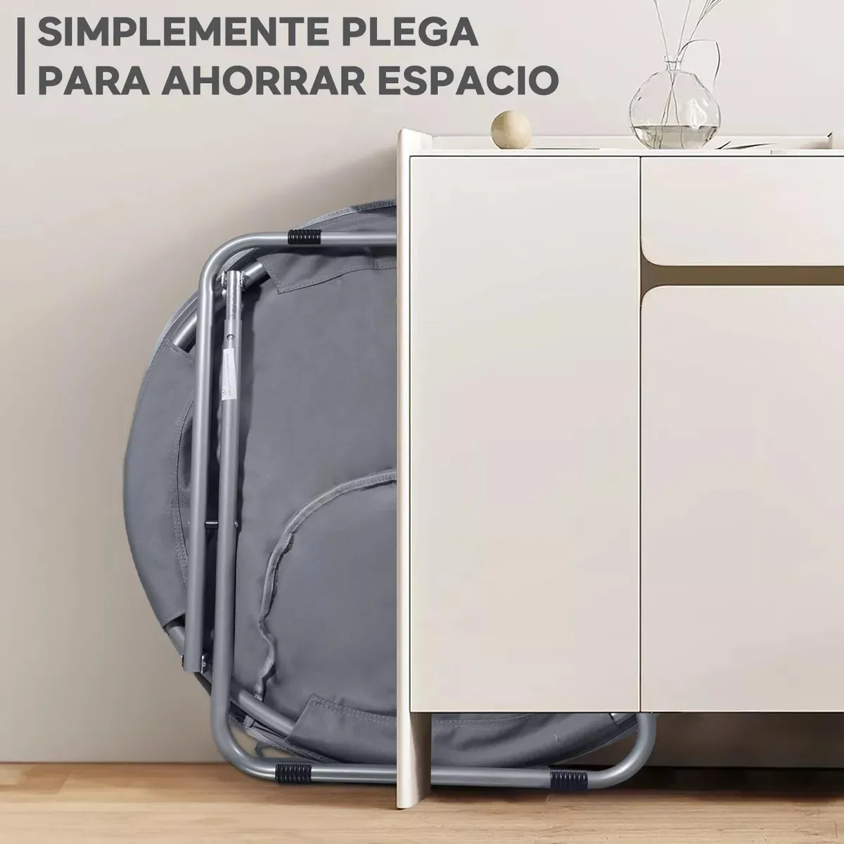 Foto 4 pulgar | Silla Plegable Para Exterior Jardín Acolchado Eo Safe Imports Esi-20762 Gris