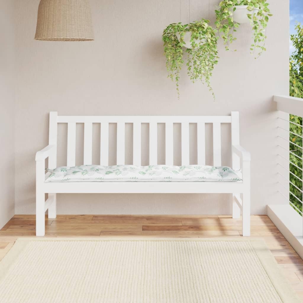 Foto 3 pulgar | Cojín Para Banco De Jardín Vidaxl  Tela Oxford Con Estampado De Hojas  150 X 50 X 7 Cm - Venta Internacional.