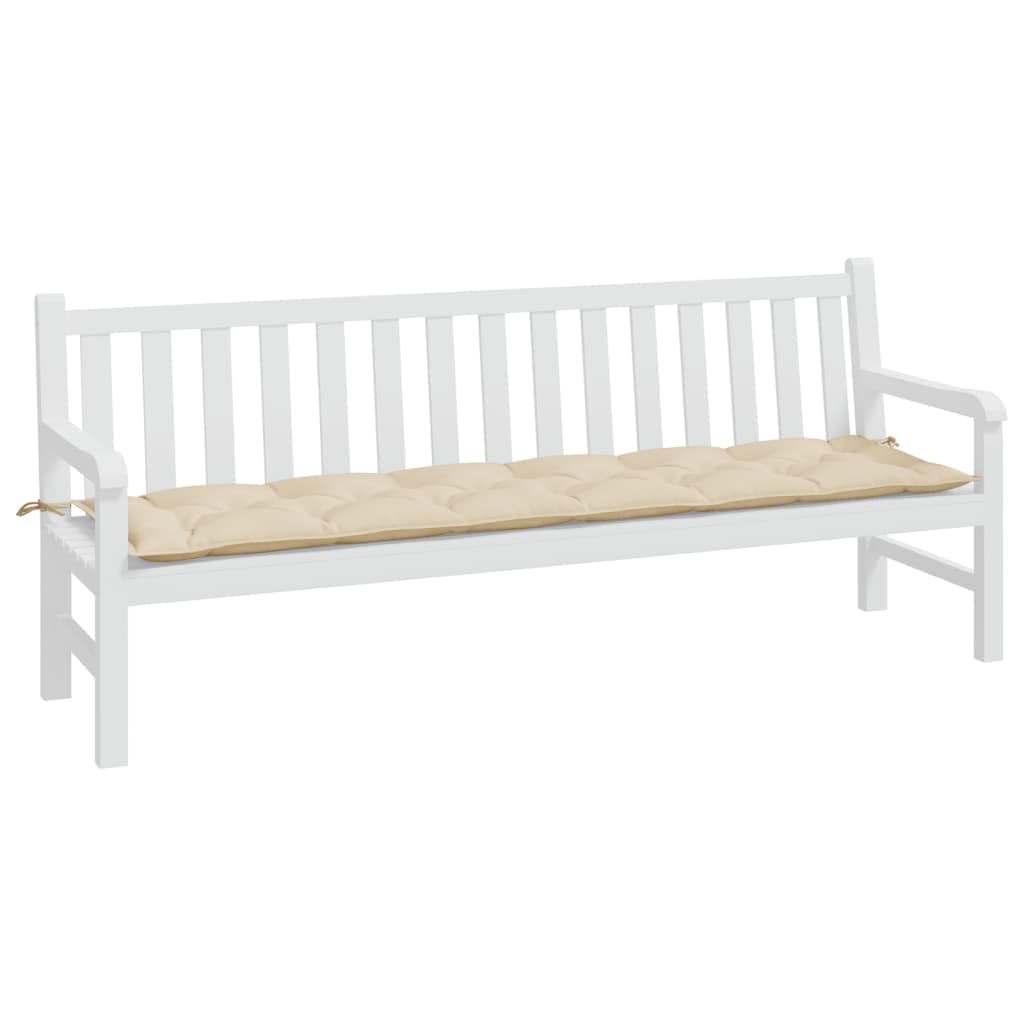 Foto 4 | Cojín Para Banco De Jardín Vidaxl  Poliéster Oxford  200 X 50 X 7 Cm  Color Beige - Venta Internacional.