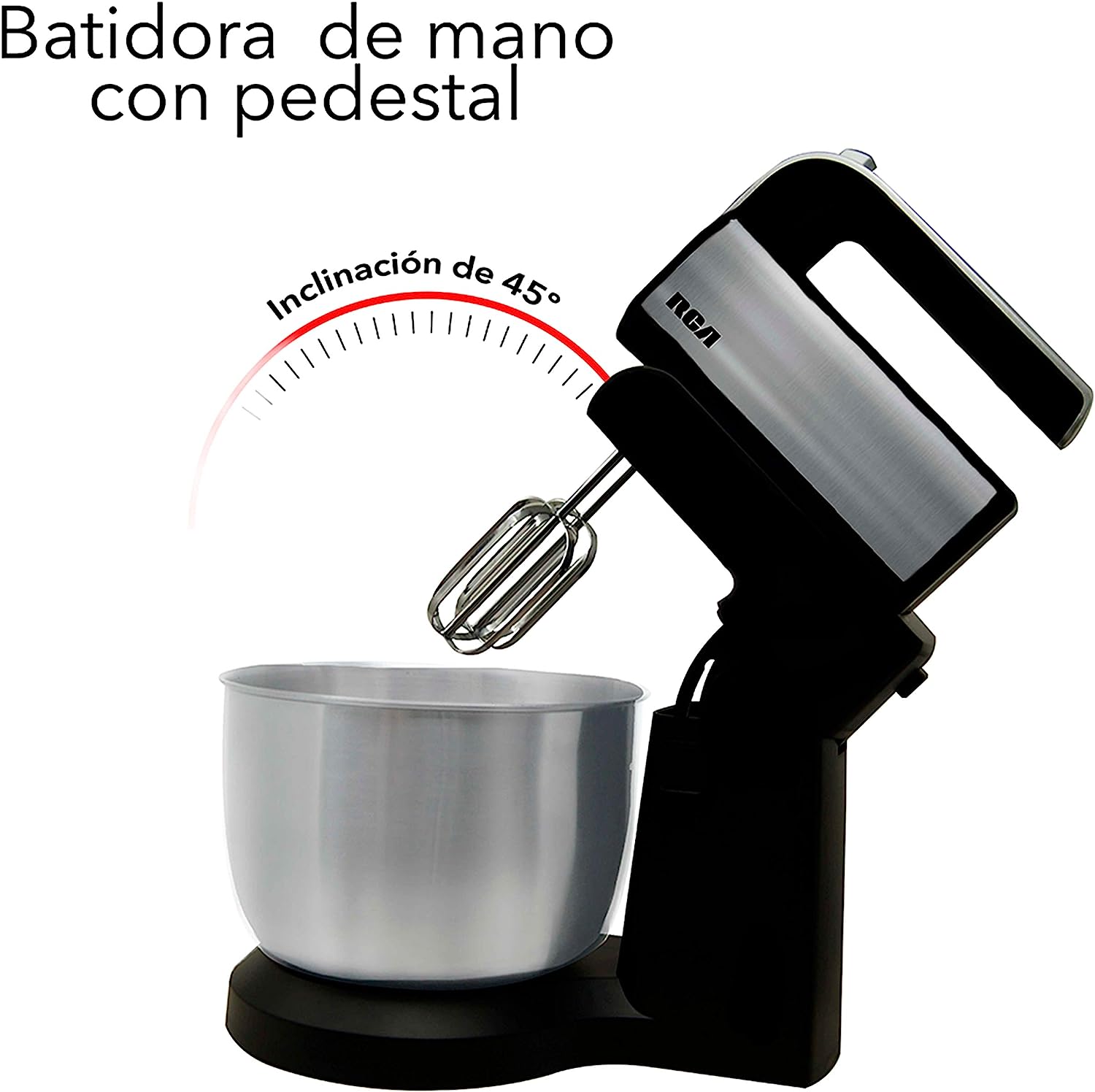 Foto 5 pulgar | Batidora de Mano RCA RC-70 color Negro con Pedestal 5 Velocidades