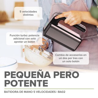 Foto 4 | Batidora De Mano 5 Velocidades Avera Ba02 - color Negro
