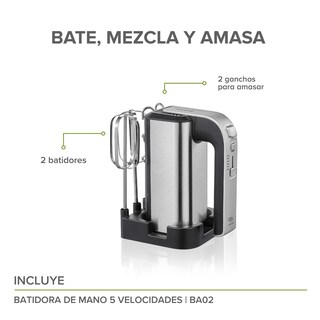 Foto 5 | Batidora De Mano 5 Velocidades Avera Ba02 - color Negro