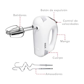 Foto 3 | Batidora de Mano de 5 Velocidades RCA RC-094 Blanca