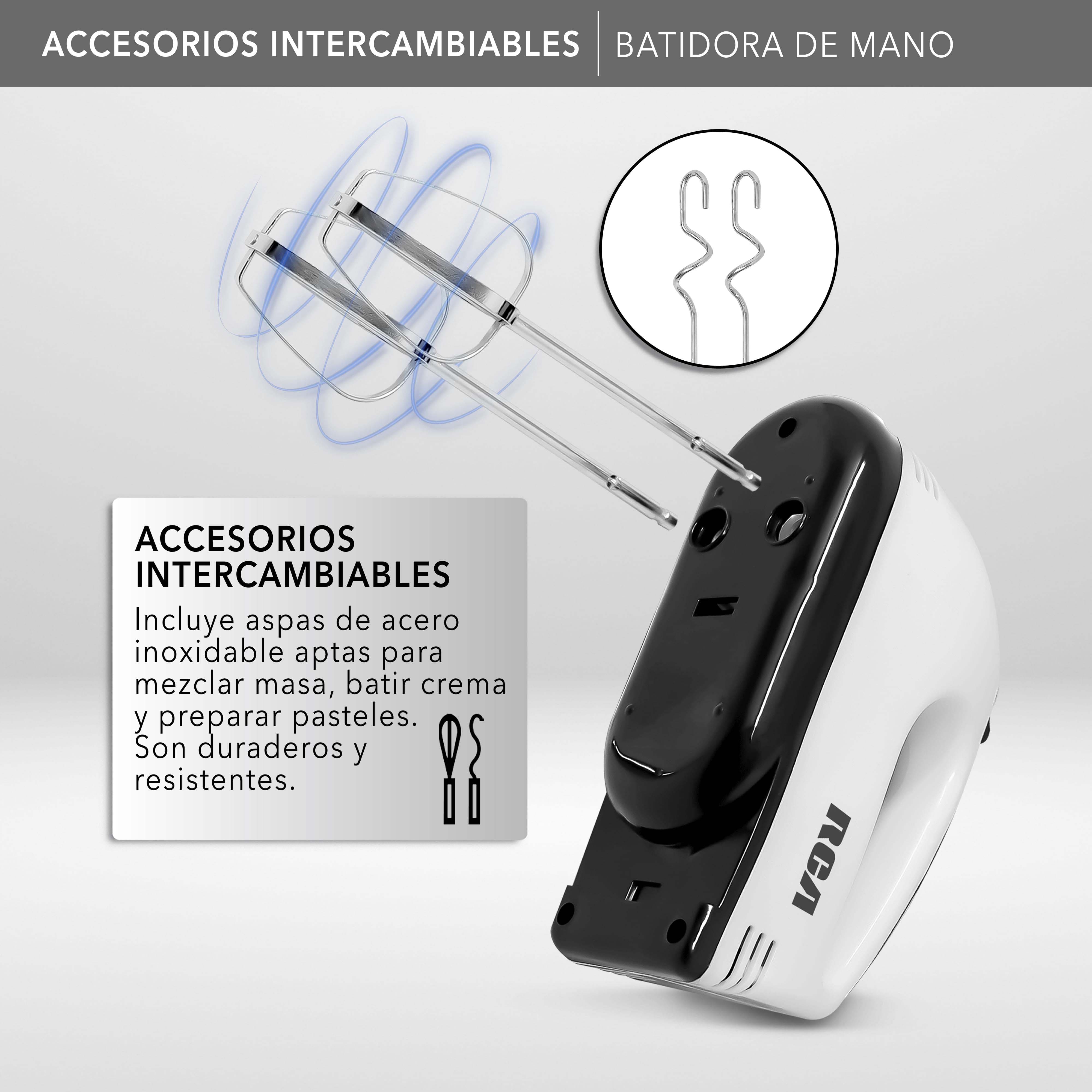 Foto 8 pulgar | Batidora de Mano RCA 7 Velocidades Rc-093