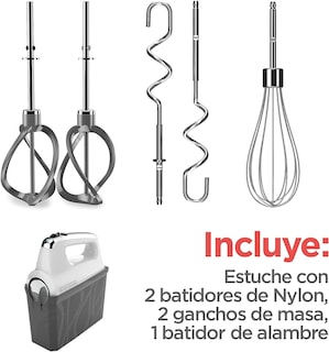 Foto 5 | Batidora Manual Black+Decker 5 Velocidades 250w 5 Accesorios color Blanco