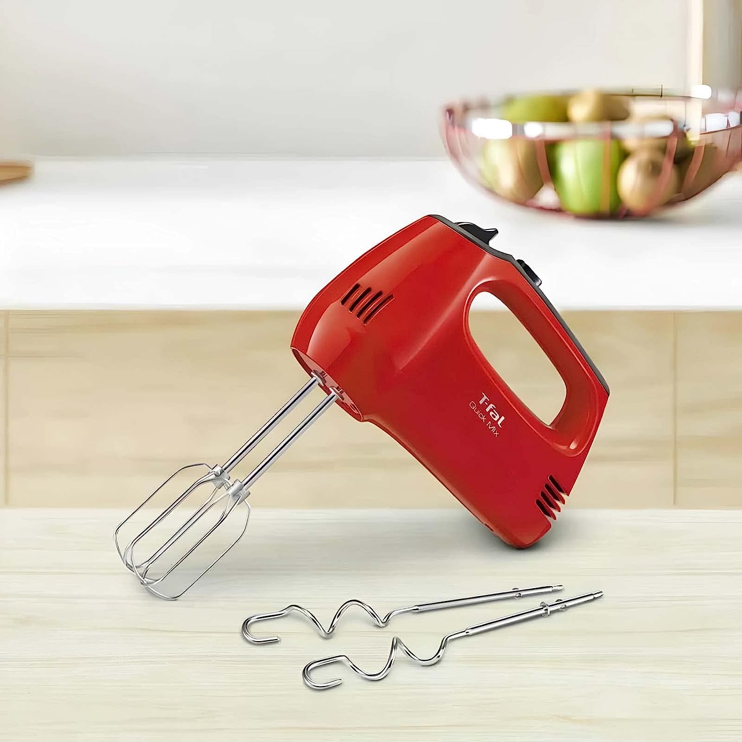 Foto 3 | Batidora de Mano T-fal Quick Mix 5 Velocidades Ht3105 color Rojo