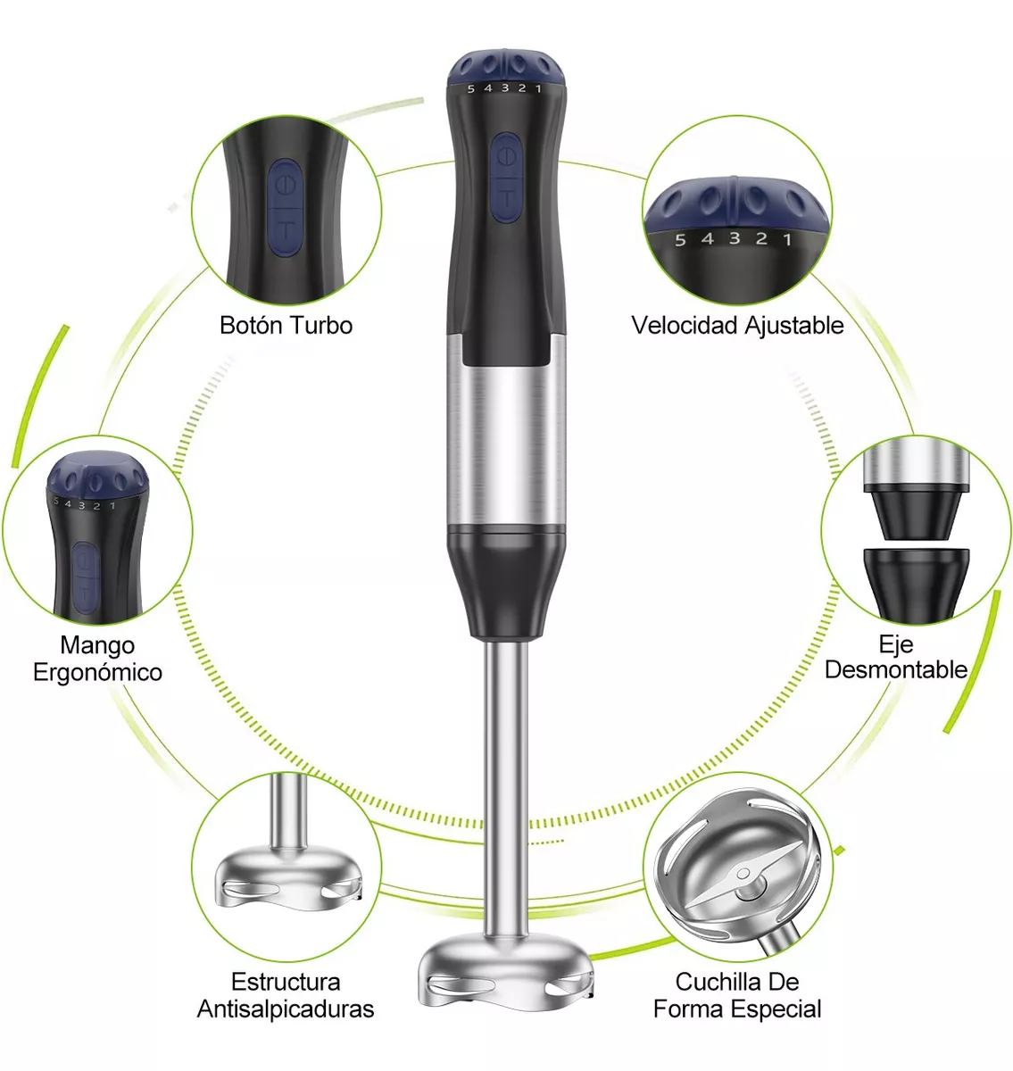 Foto 3 | Batidoras Eléctrica de Mano Belug Negro Multifuncional 4 en 1 Negro