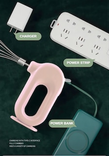 Foto 4 | Venta Internacional-Batidora de Mano Lexivia Eléctrica con Carga Usb Rosa