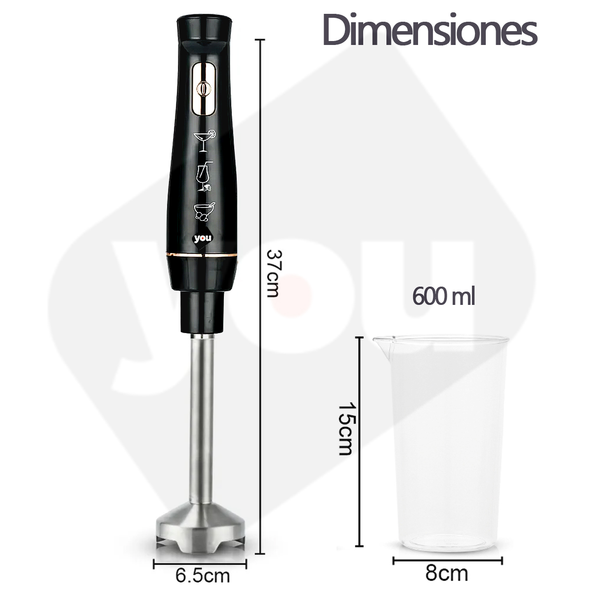 Foto 2 | Batidora de Inmersión You Multifuncional 800w Acero