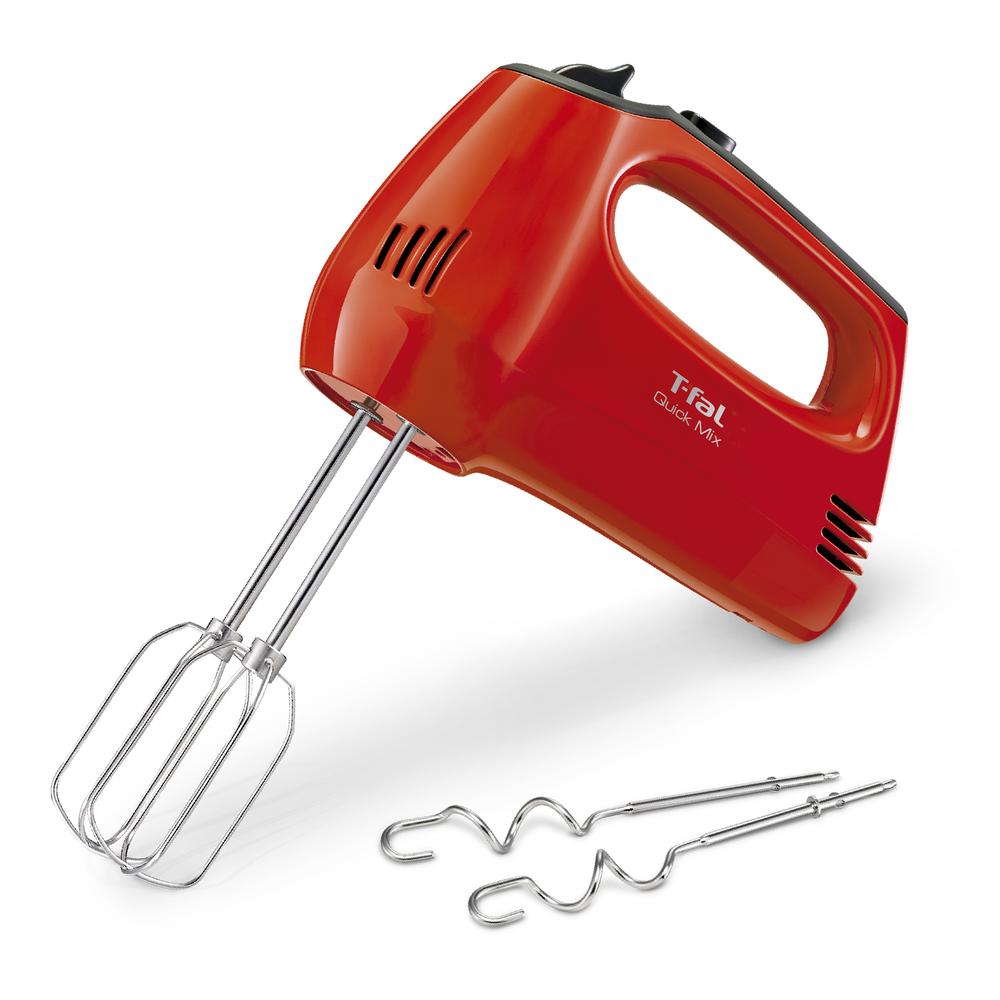 Batidora de Mano T-Fal Quickmix Ht3105mx 5 Vel más Turbo Roja