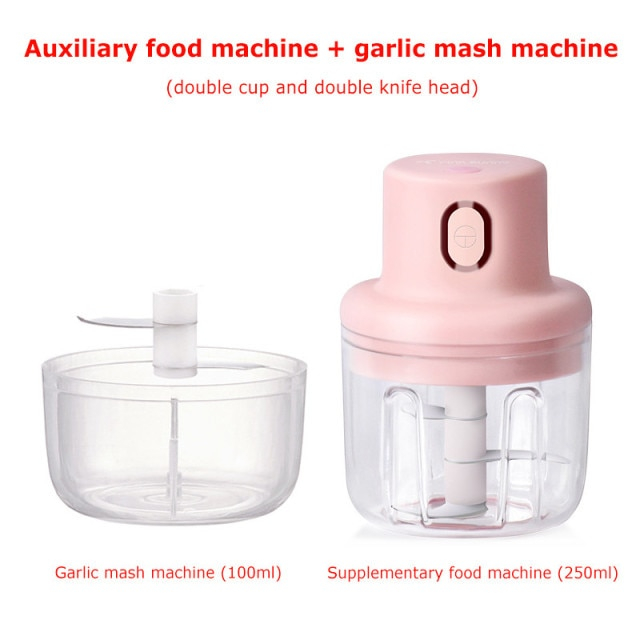Foto 3 pulgar | Venta Internacional - Picadora Eléctrica de Alimentos HTTN Rosa 250 ml
