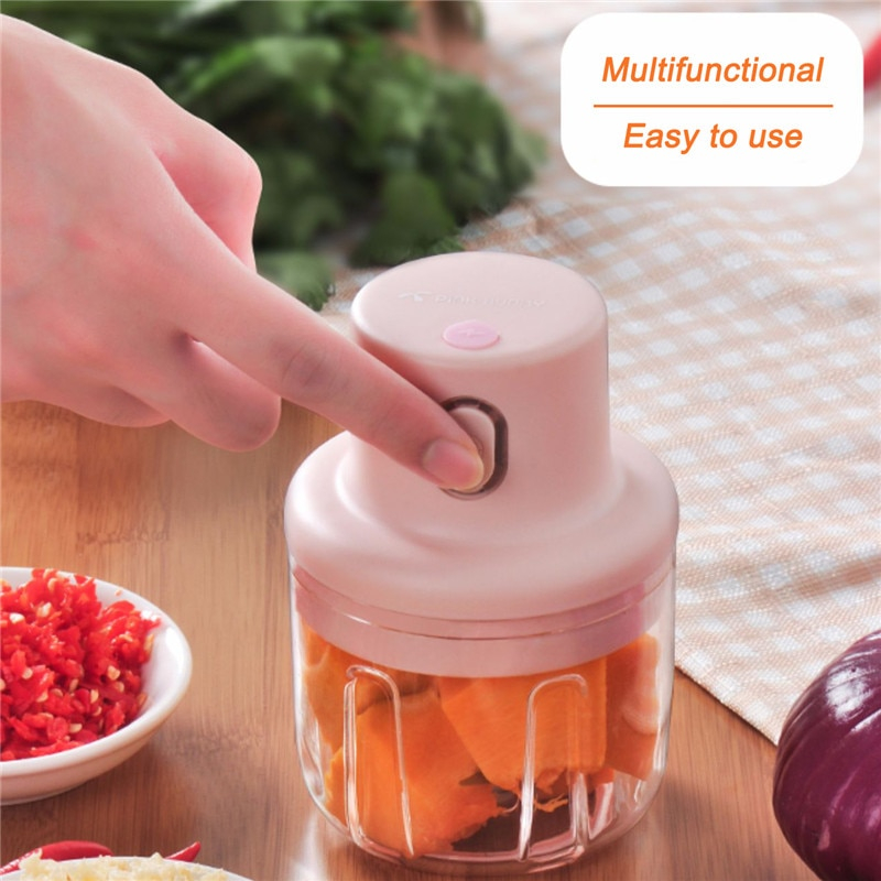 Foto 7 pulgar | Venta Internacional - Picadora Eléctrica de Alimentos HTTN Rosa 250 ml