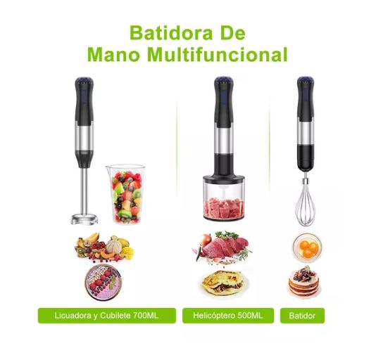 Foto 4 pulgar | Batidora de Mano Eléctrica Multifuncional 4 en 1 con Accesorios Mejorados