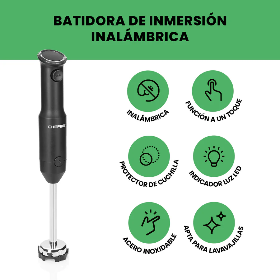 Foto 4 pulgar | Chefman - Batidora De Mano Inalámbrica