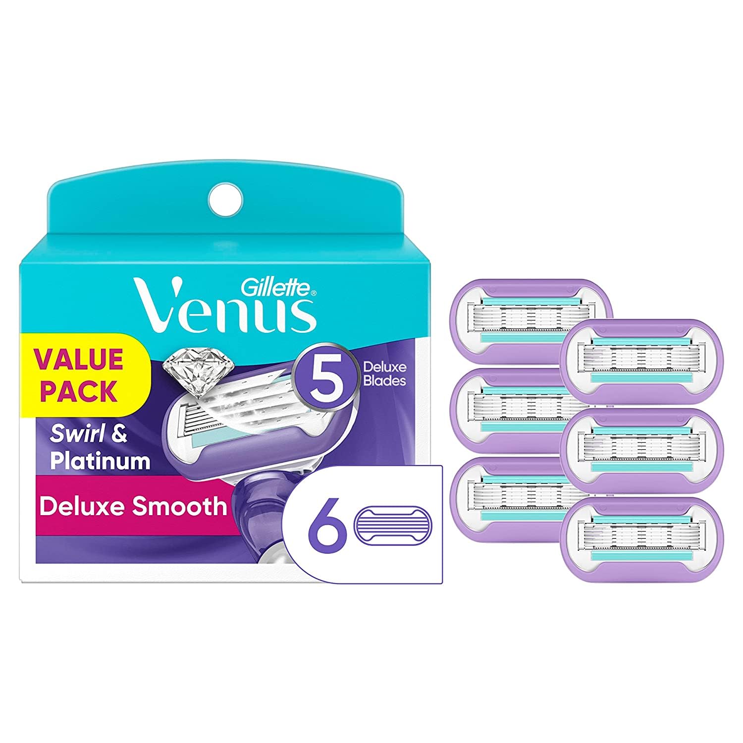 Foto 2 pulgar | 5 Cuchillas Razor Gillette Venus Swirl Para Mujer - Venta Internacional.