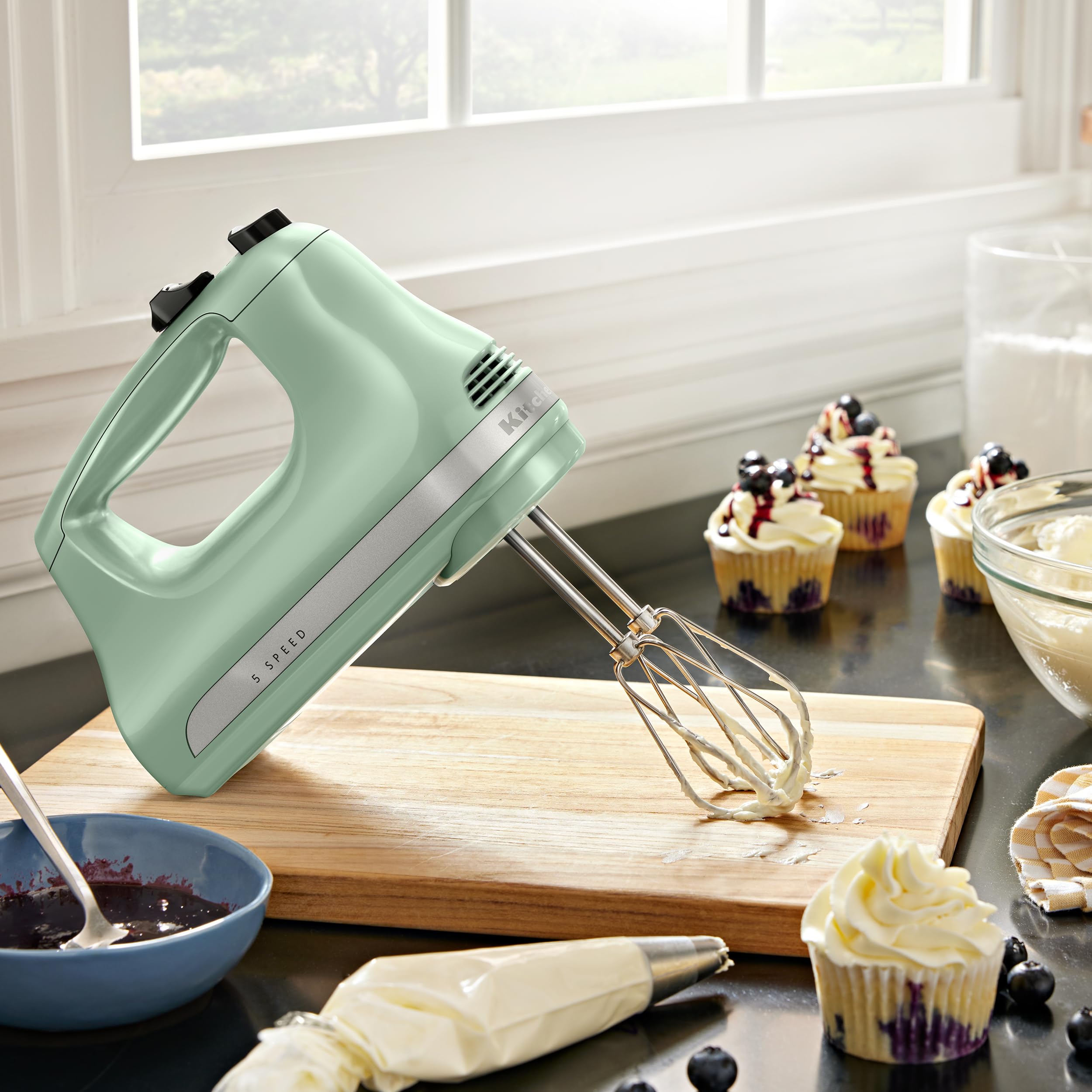 Foto 4 pulgar | Batidora De Mano Kitchenaid De 5 Velocidades Ultra Power Khm512 Pistacho - Venta Internacional.