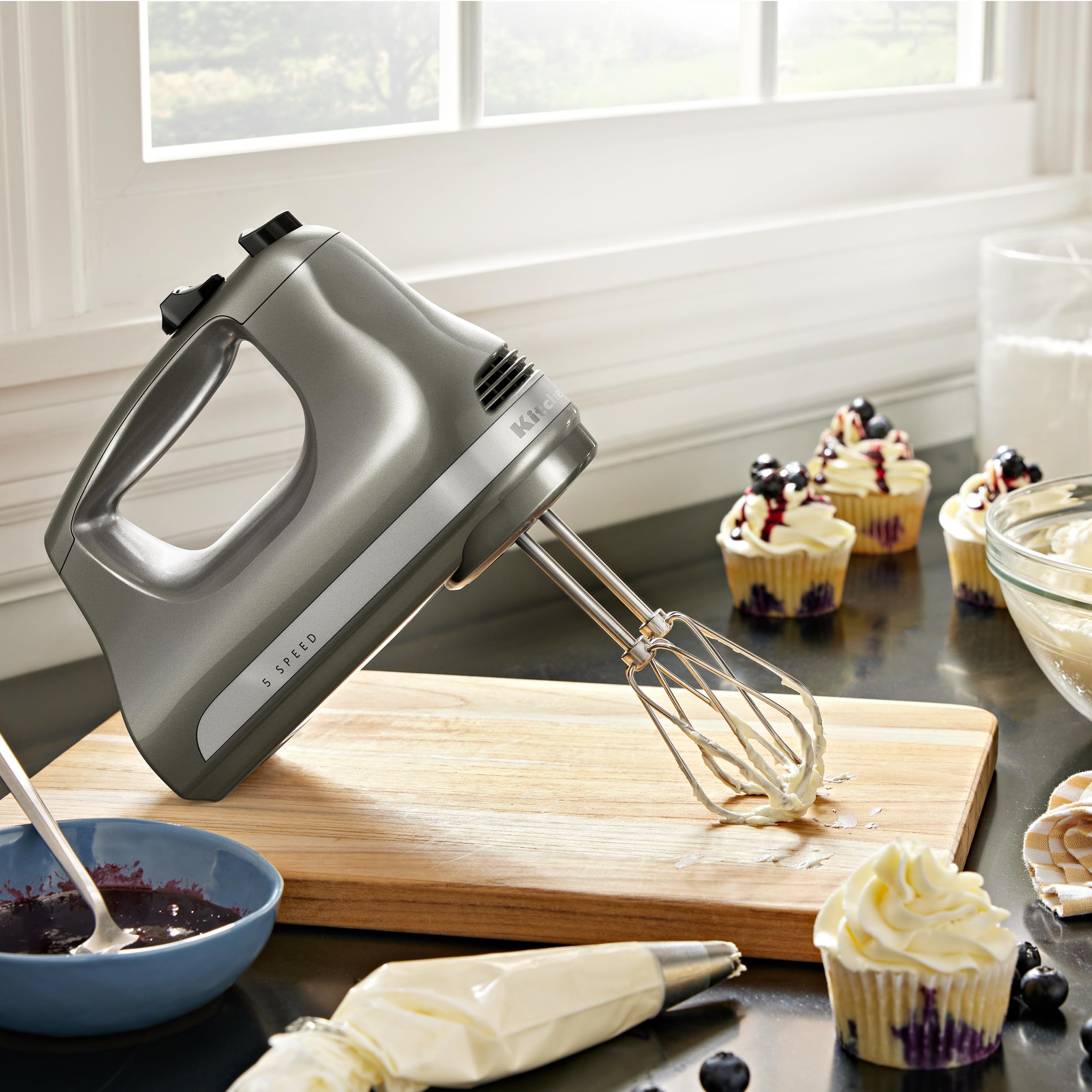 Foto 4 pulgar | Batidora De Mano Kitchenaid Ultra Power Khm512 De 5 Velocidades - Contour Silver - Venta Internacional.