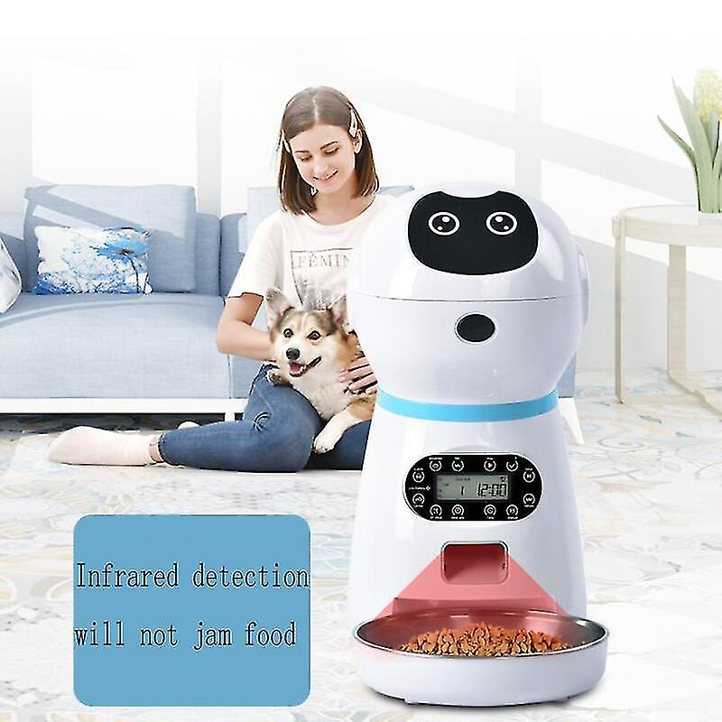 Foto 5 | Comederos Automáticos Lentos Para Mascotas Con Cuencos De Grabación De Voz | Huoguo - Venta Internacional.