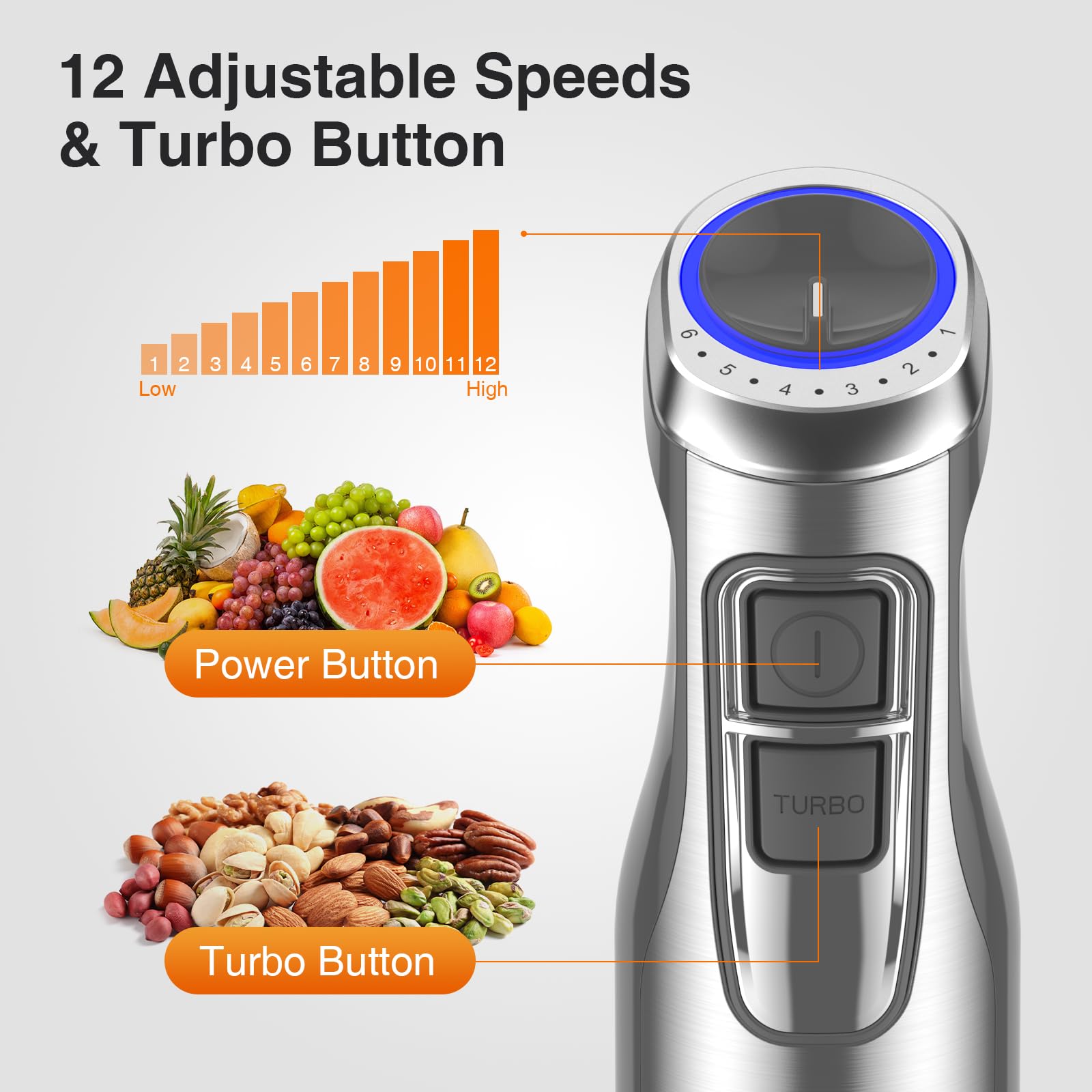 Foto 6 pulgar | Batidora de Mano Koios 1100 w con Accesorios-Venta Internacional
