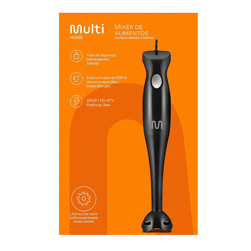 Foto 4 | Batidora De Inmersión  Multi| Acero Inoxidable Vaso 500 Ml