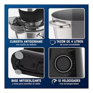 Foto 4 | Batidora Planetaria Oster 12 Velocidades Tazón De Acero Inox