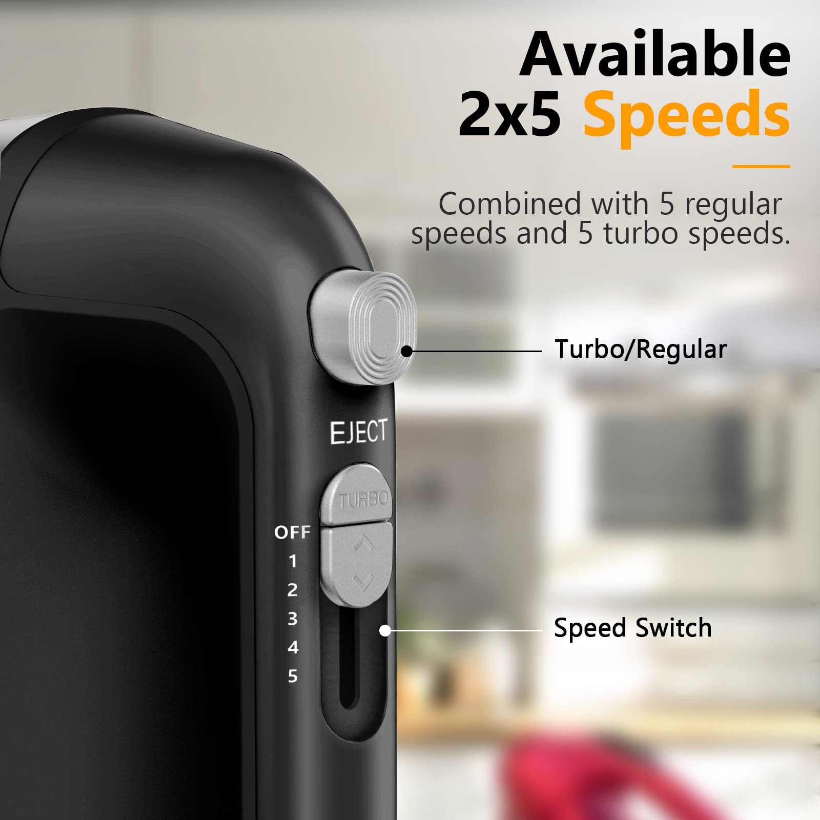 Foto 3 | Batidora De Mano Lilpartner Electric De 450 W Con Báscula, 5 Velocidades - Venta Internacional.