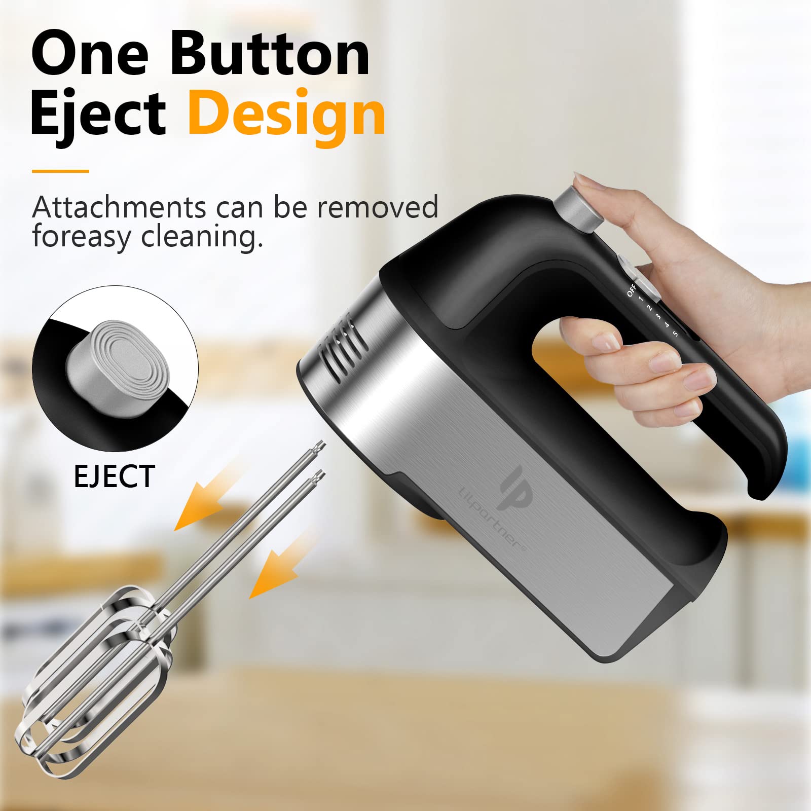 Foto 5 pulgar | Batidora De Mano Lilpartner Electric De 450 W Con Báscula, 5 Velocidades - Venta Internacional.