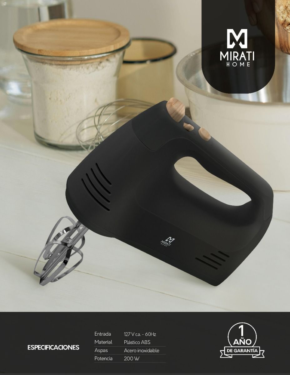 Foto 4 | Batidora de Mano Mirati Home Accesorios Acero Inoxidable Negro MBB01N