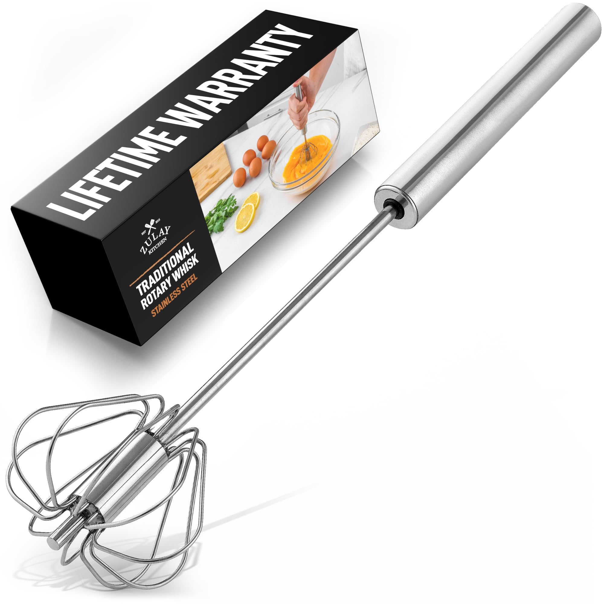 Foto 1 | Batidor De Huevos Zulay Kitchen Push Batidor De Acero Inoxidable - Venta Internacional.