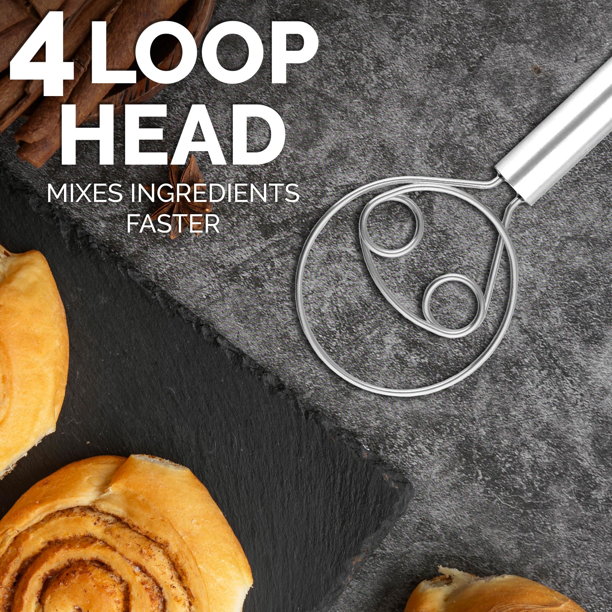 Foto 6 pulgar | Masa Danesa Whisk Zulay Kitchen, 33 Cm, Acero Inoxidable - Venta Internacional.