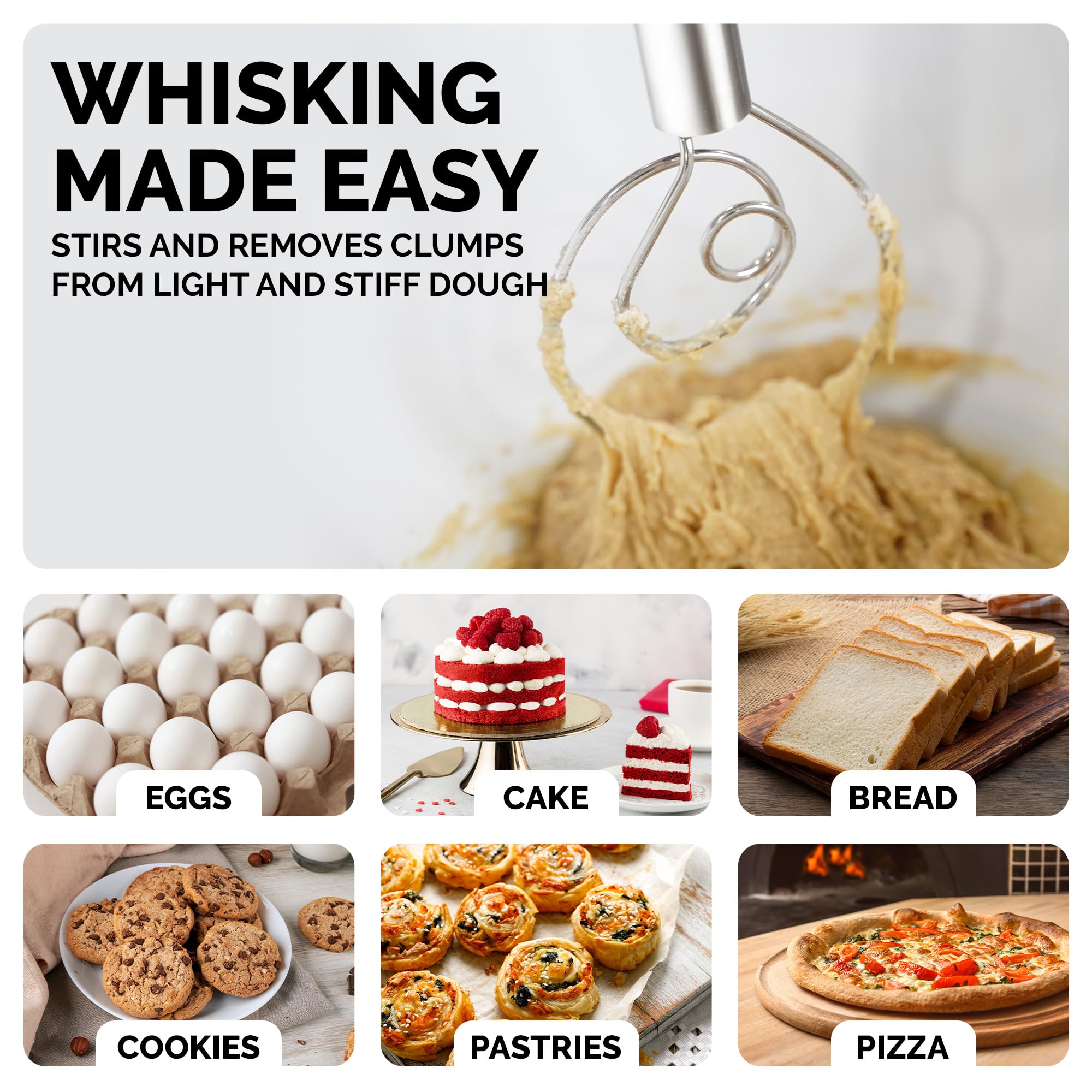 Foto 5 pulgar | Masa Danesa Whisk Zulay Kitchen, 33 Cm, Acero Inoxidable - Venta Internacional.