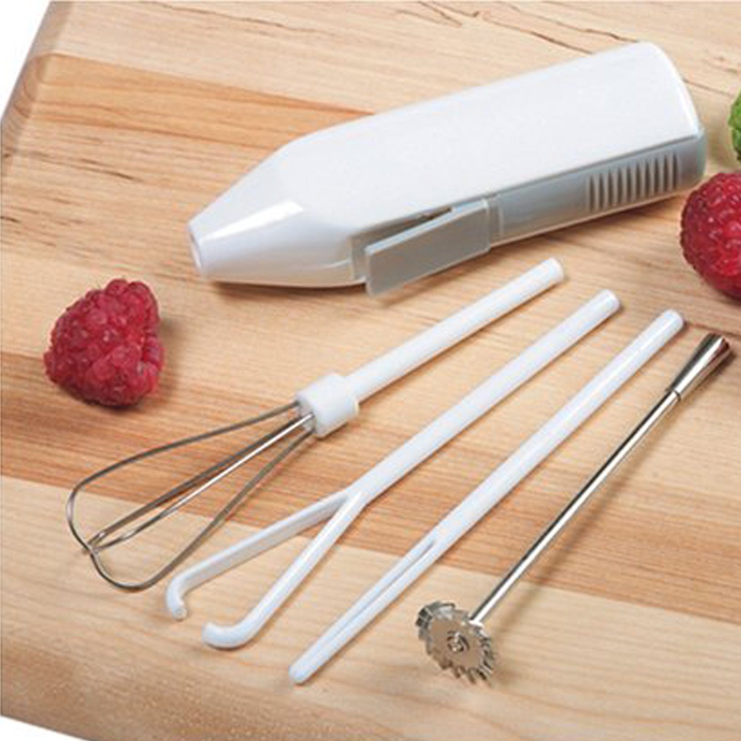 Foto 5 | Set De Minibatidora Inalámbrica Norpro De 5 Piezas, Color Blanco - Venta Internacional.