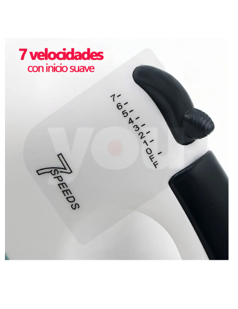 Foto 5 pulgar | Batidora De Mano Inmersion 7 Velocidades Y Ganchos 260w You Color Rojo Frecuencia 50 / 60hz