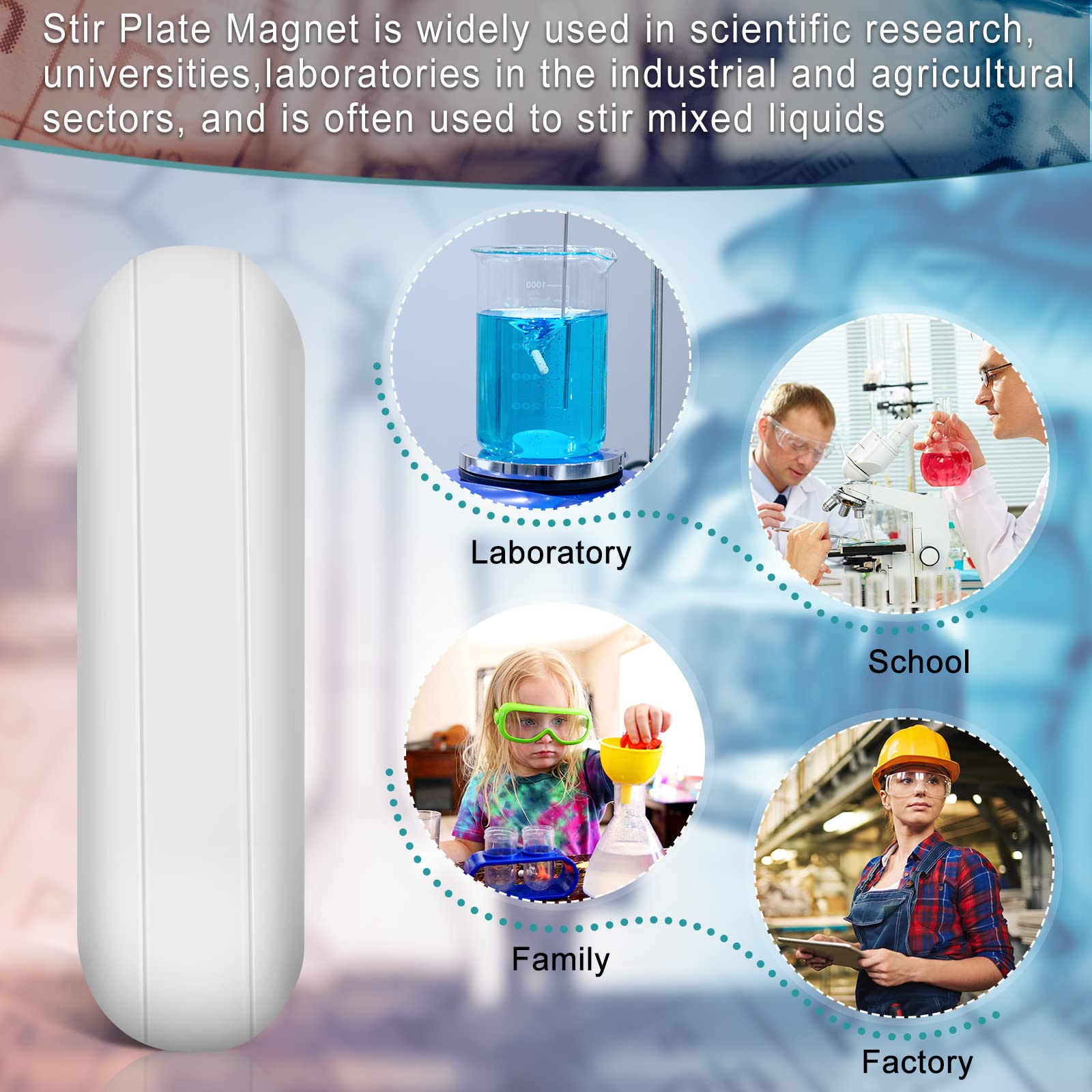 Foto 6 pulgar | Mezclador Magnético  Barra Agitadora Weewooday  Ptfe  30 Mm  46 Unidades - Venta Internacional.