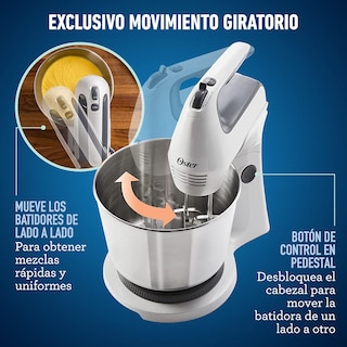 Foto 3 | Batidora de Pedestal Oster FPSTHS3612-013 color Blanco