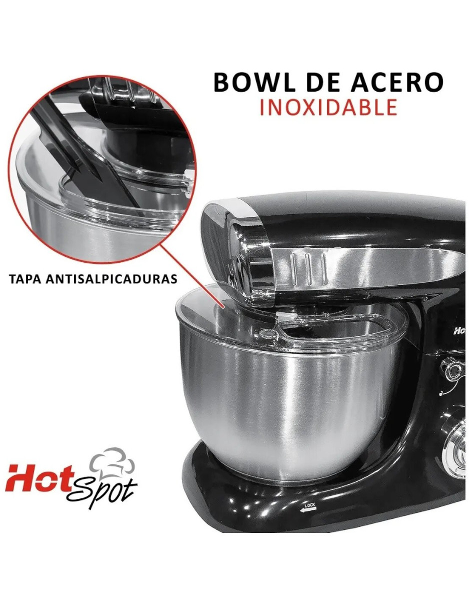 Foto 3 | Batidora Planetaria De 1000 Wts. De Potencia Con 6 Velocidades, Bowl  Y Accesorios De Acero Inox. Con Capacidad De 6.5